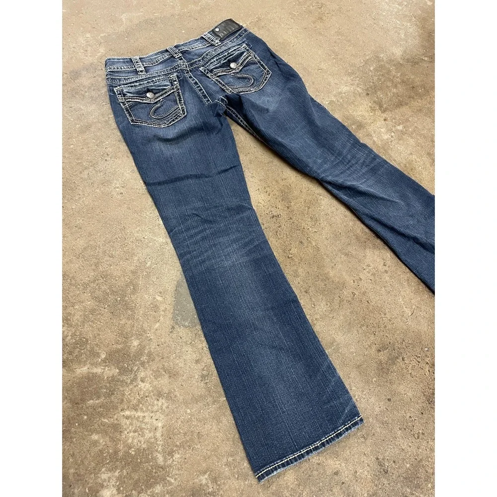 Silver Jeans Co. Jeans Womens 30x31 Medium Wash Suki Mid Slim Boot Stretch Denim